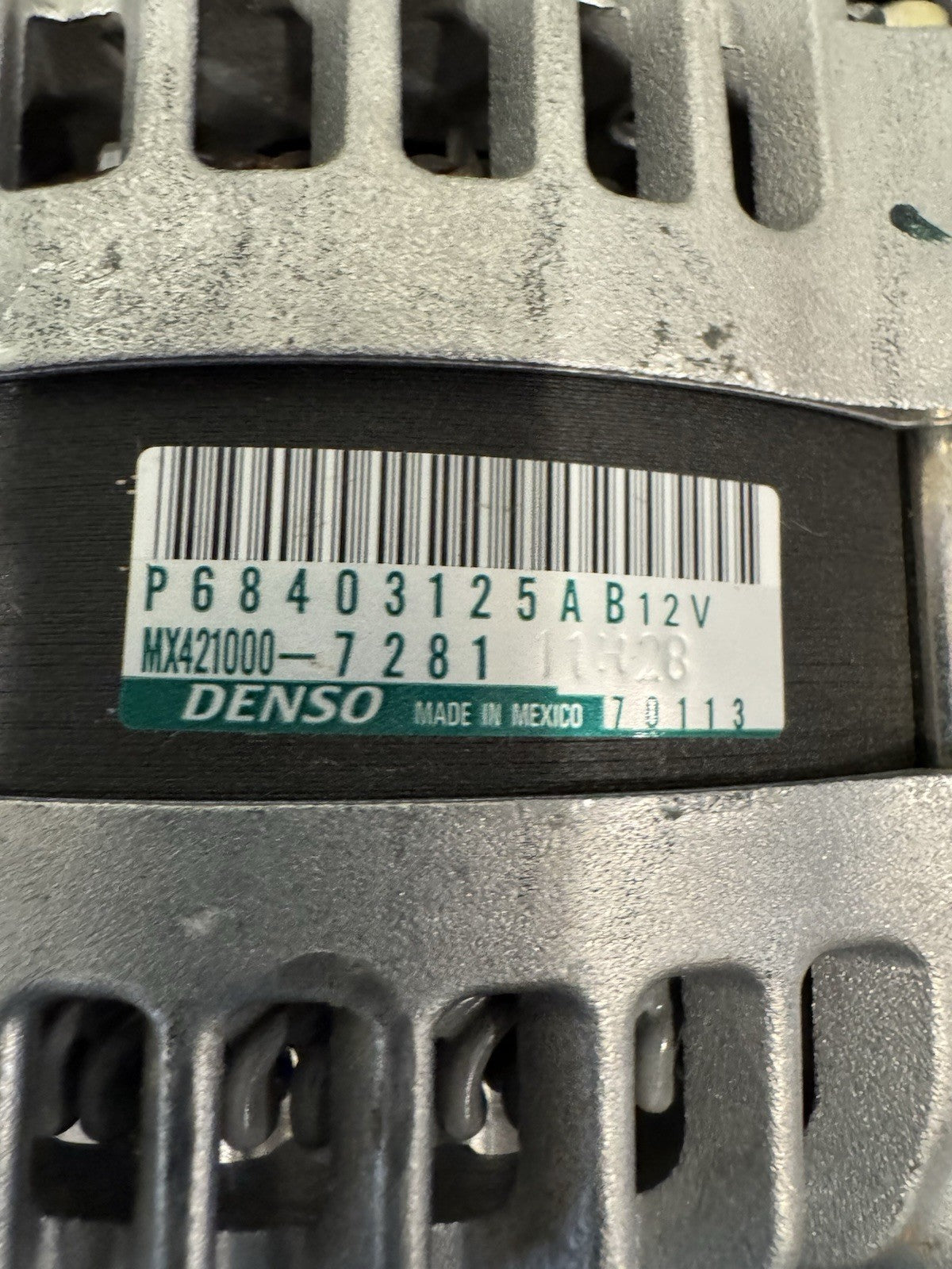 68403125AB Denso Alternator Mopar Dodge NEW! FREE SHIPPING!