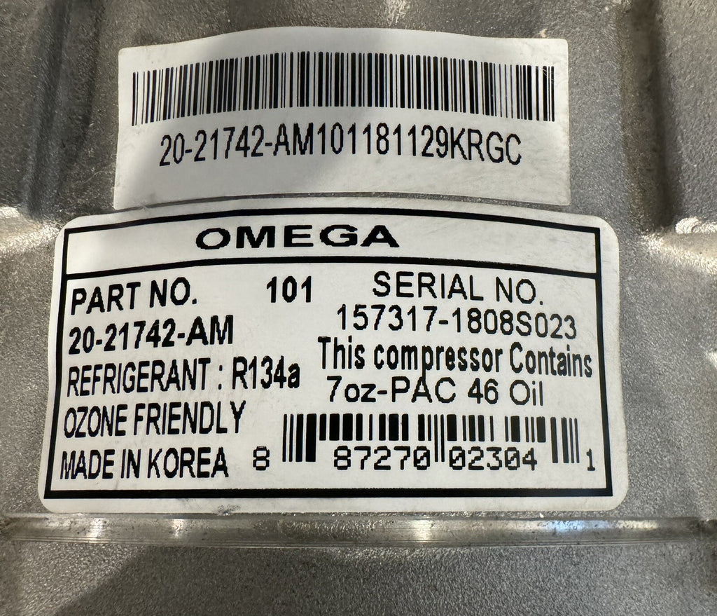 Omega 20-21742-AM AC Compressor W/ Clutch HS18 NEW! FREE SHIPPING!