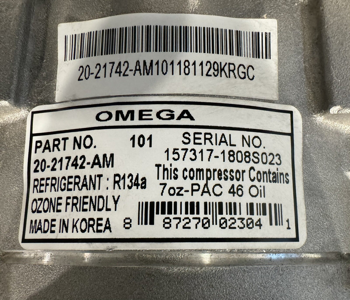 Omega 20-21742-AM AC Compressor W/ Clutch HS18 NEW! FREE SHIPPING!