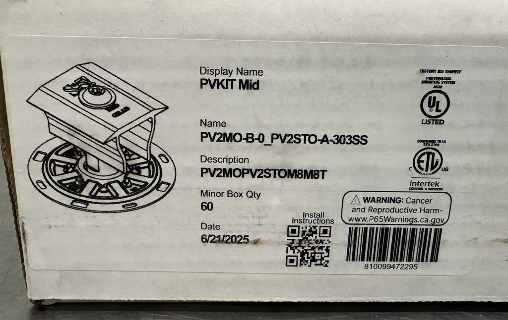 S-5 PV2MOPV2STOM8M8T PVKIT Mid Grab Minor Box 60 PACK NEW! FREE SHIPPING!