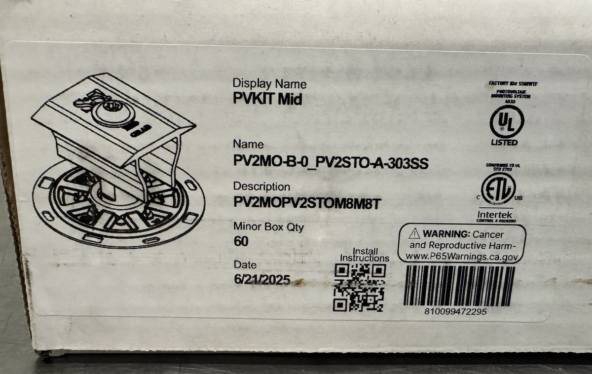 S-5 PV2MOPV2STOM8M8T PVKIT Mid Grab Minor Box 60 PACK NEW! FREE SHIPPING!