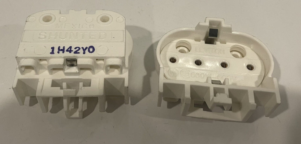 Leviton Shunted 1H42Y0 Socket Lampholder PACK OF 2 NEW! FREE SHIPPING!