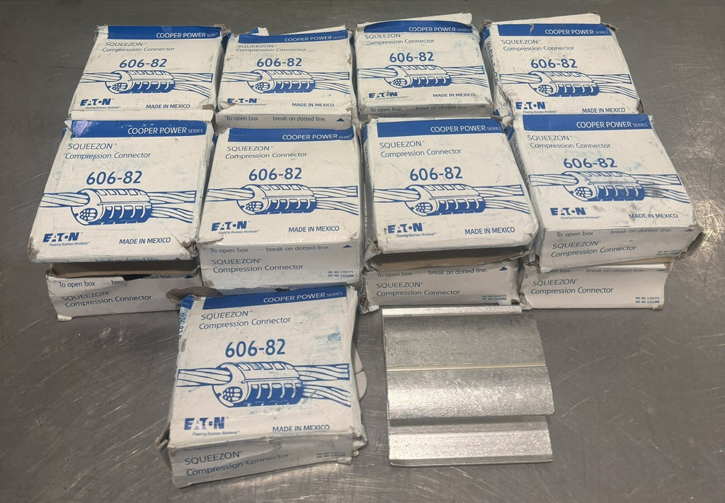 Eaton 606-82 Squeezon Compression Connector Crimp Cooper Power NEW!