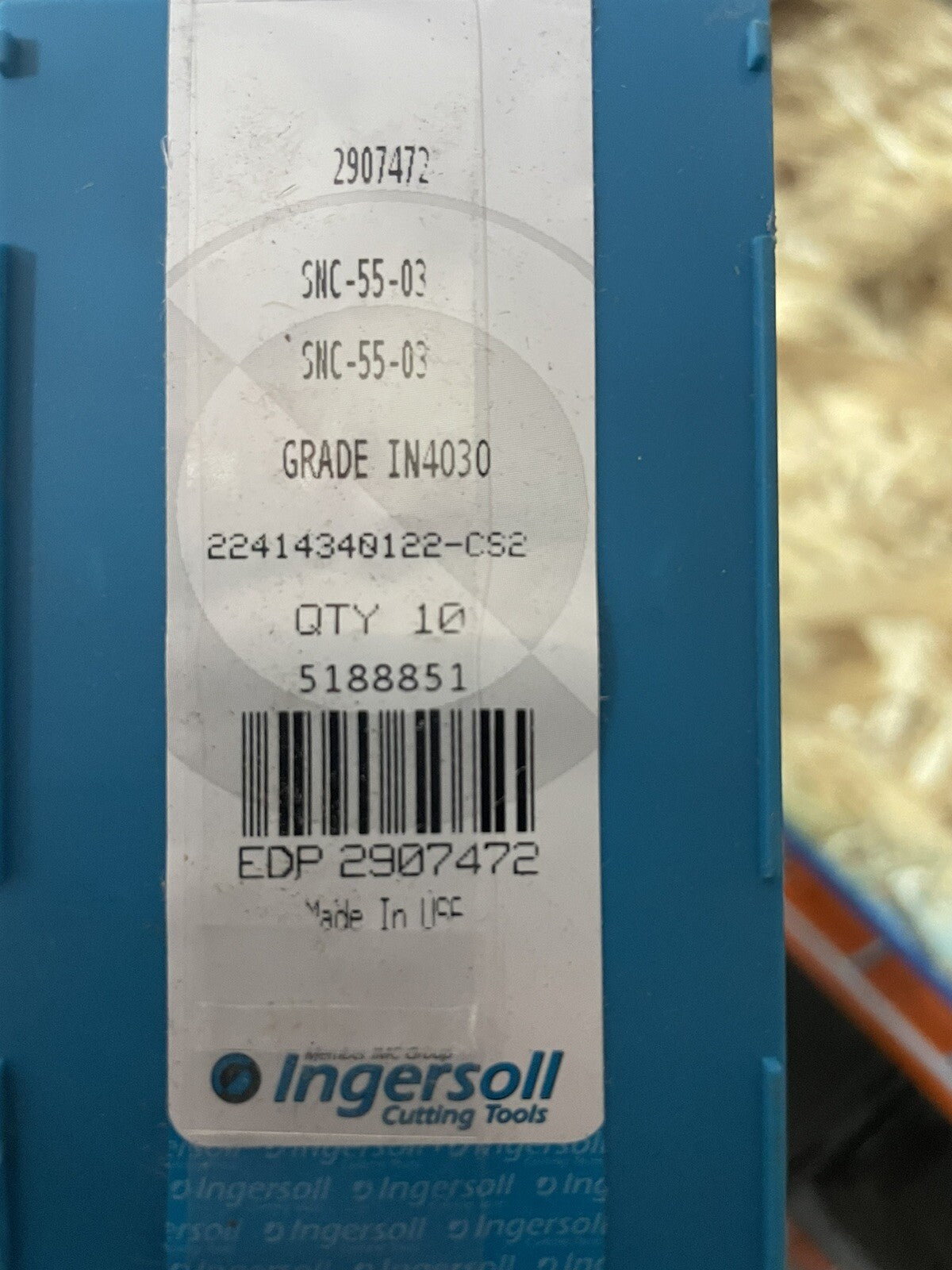 Ingersoll Cutting Tools SNC-55-03 Lathe Inserts 10 PACK NEW! FREE SHIPPING!