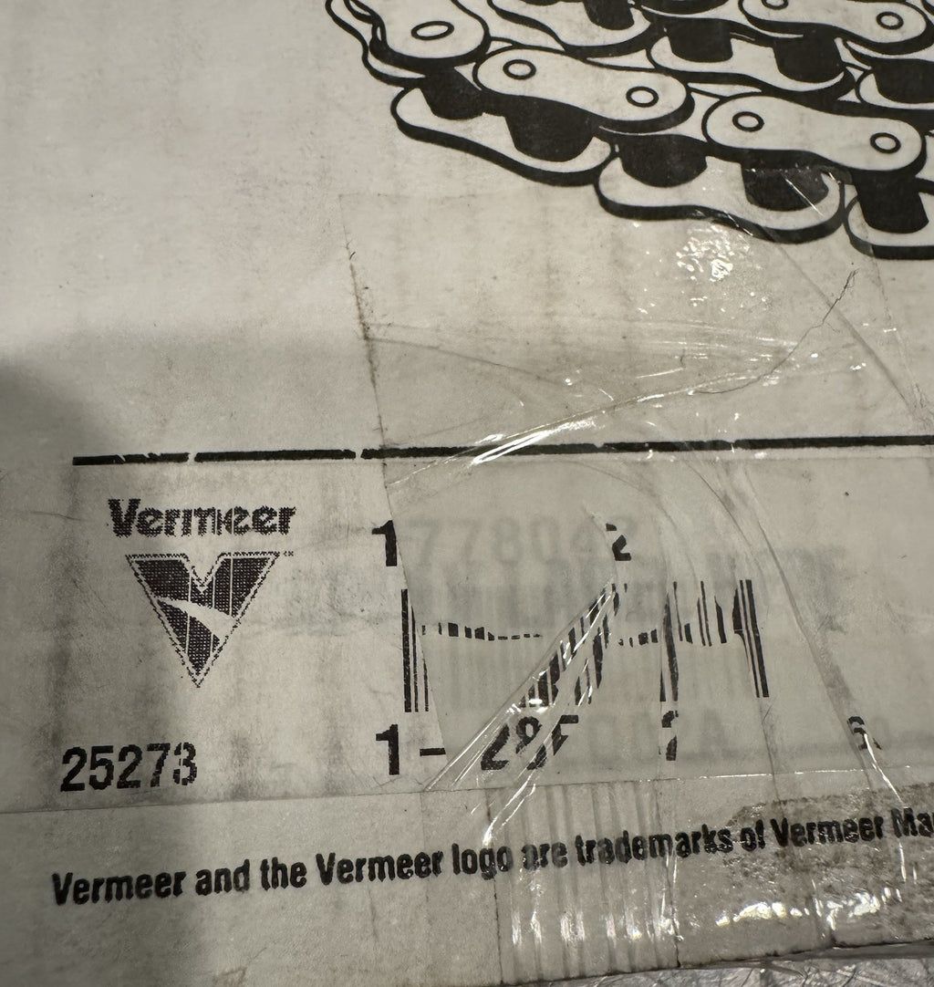 Vermeer 1778042 Roller Chain  DW-60-1R-42NZ 19.05mm x 12.58mm x 42 pitches NEW!