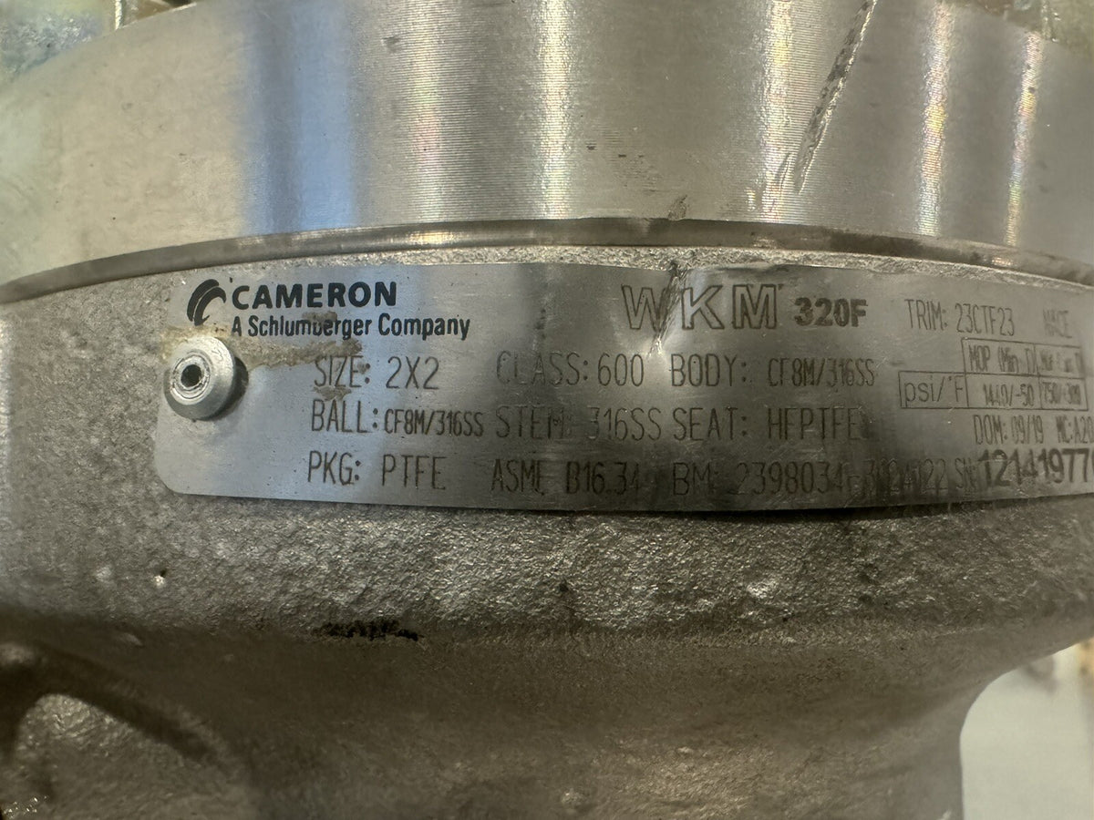 Cameron WKM 320F 2" Floating Ball Valve 316 Stainless NEW! FREE SHIPPING!