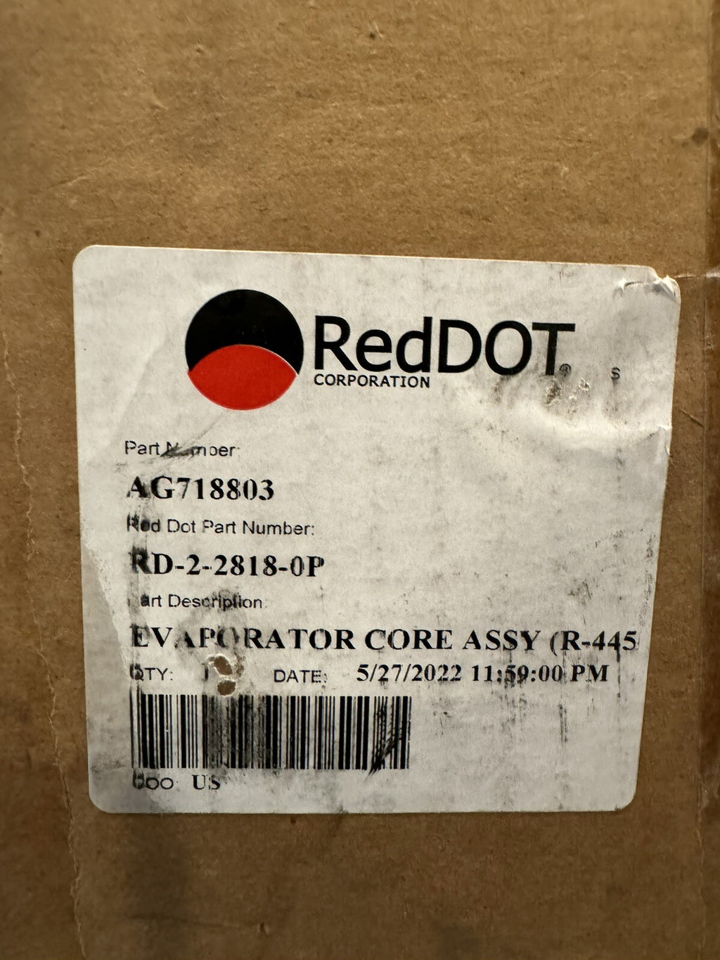 Red Dot RD-2-2818-0P Evaporator ASSY Air Conditioner Unit NEW IN BOX! SHIPS FREE