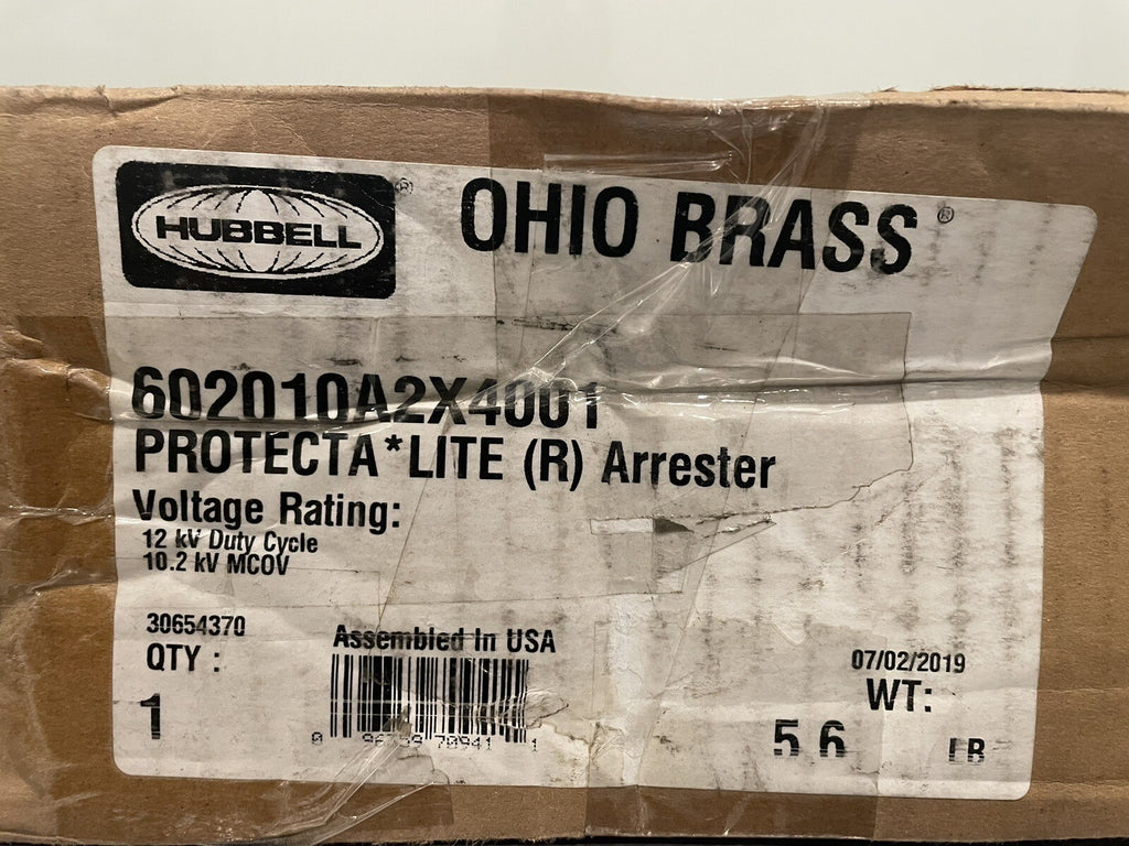 Hubbell 602010A2X4001 Lite Arrestor 10.2 kV MCOV 30654370 NEW IN BOX!