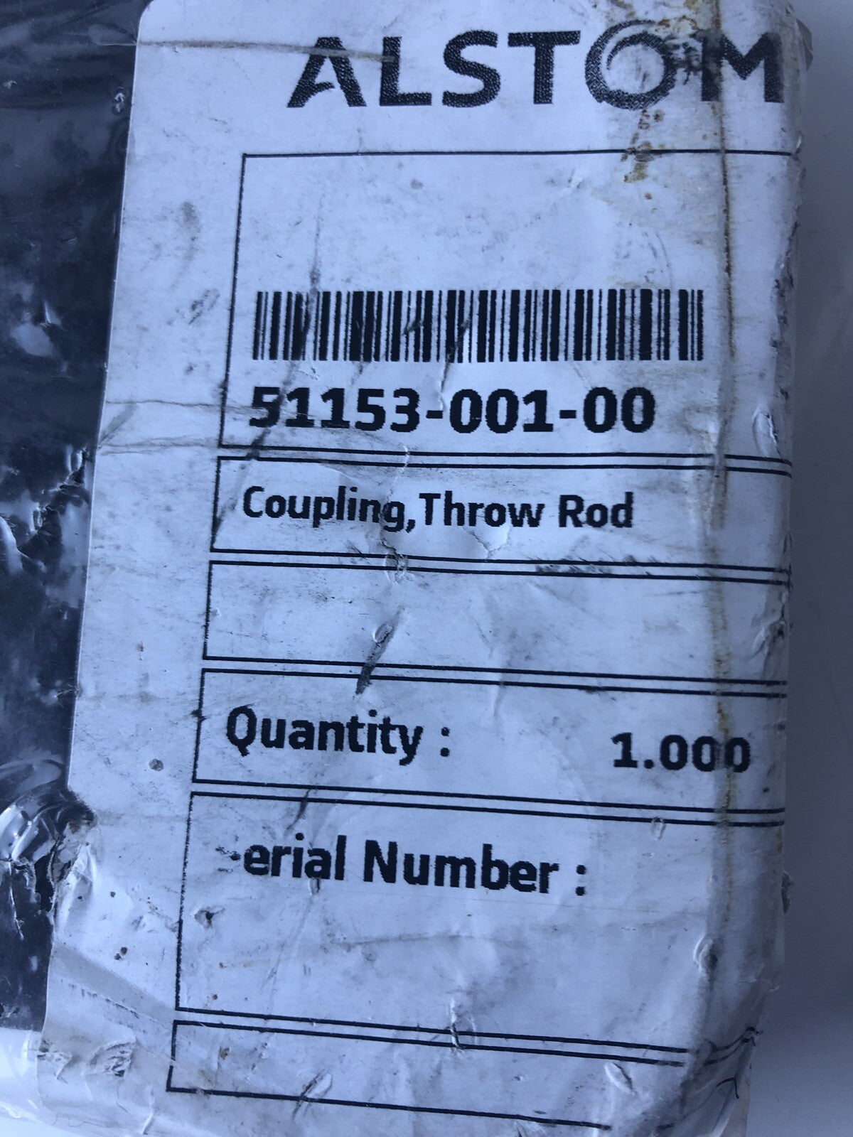 Alstom 51153-001-00 Throw Rod Coupling NEW!!! FREE SHIPPING!!!