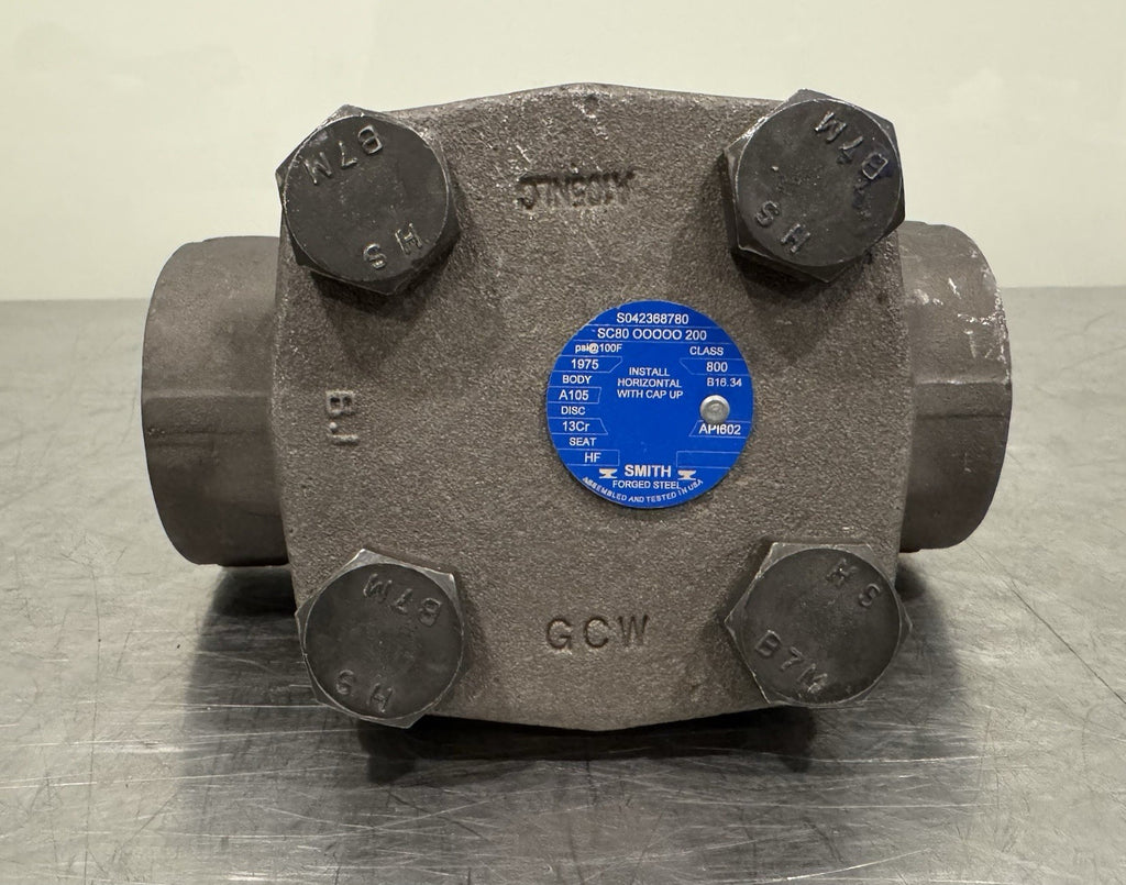 Smith A105 2” Piston Check Valve Forged Class 800 SC80 OOOOO 200 NEW! SHIPS FREE