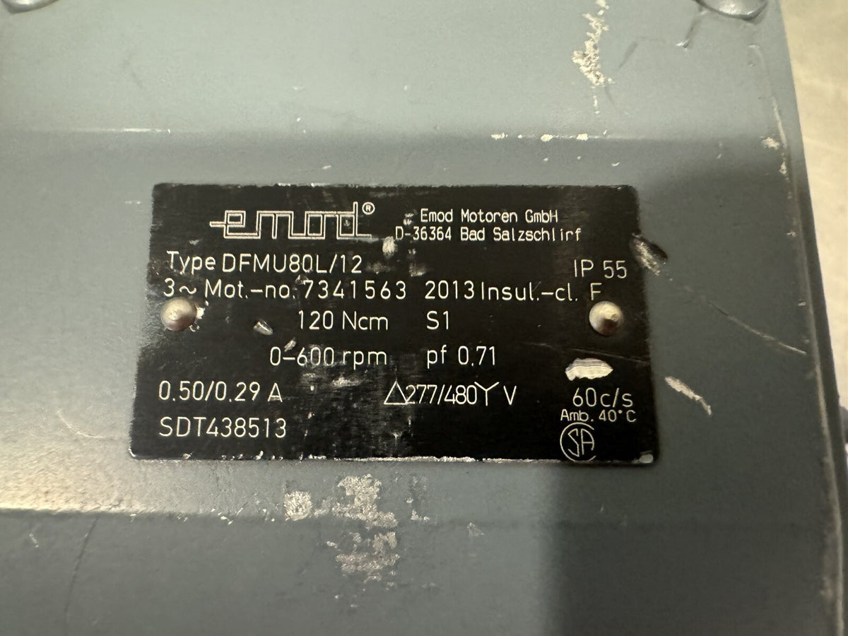 Emod DFMU80L/12 Electric Motor IP55 3 Phase 0-600 RPM NEW! FREE SHIPPING!