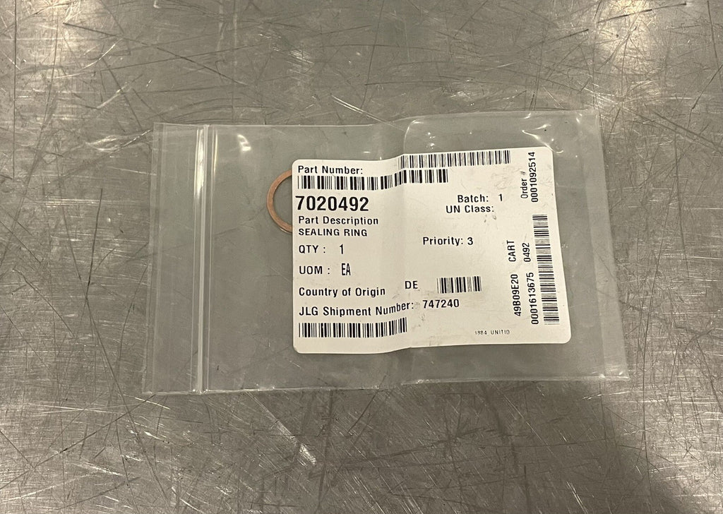 JLG 7020492 Sealing Ring Glow Plug Genuine NEW! FREE SHIPPING!