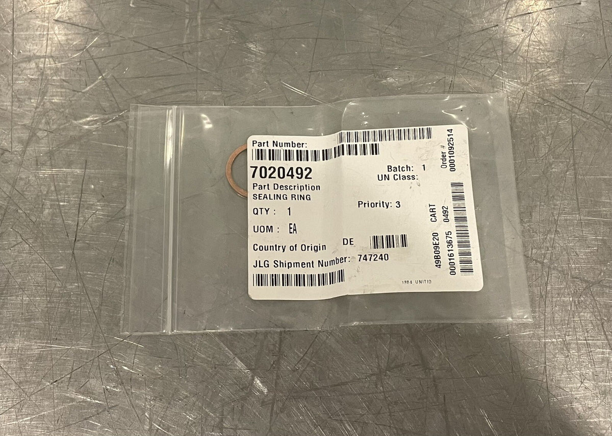 JLG 7020492 Sealing Ring Glow Plug Genuine NEW! FREE SHIPPING!