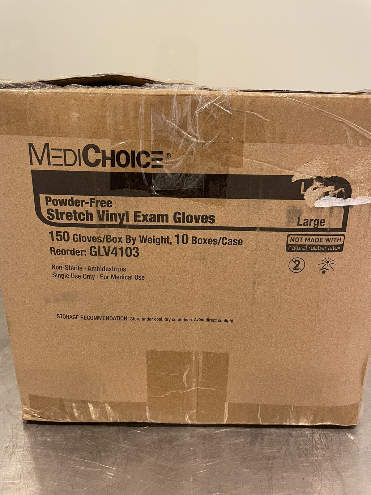 Vinyl Exam Gloves Large Medichoice GLV4103 9.5” Cuff 1500 Gloves NEW! SHIPS FREE