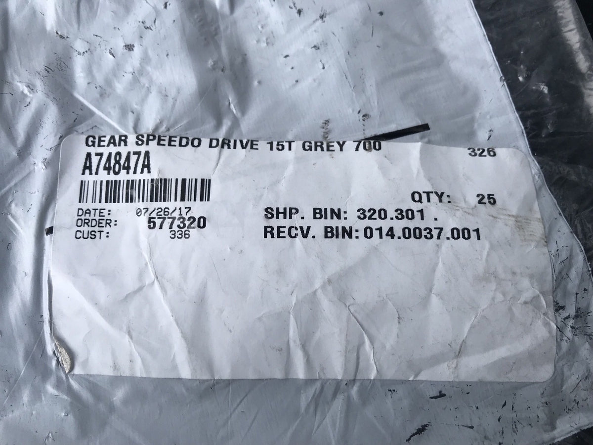 PPR Gear Driven Speedo 15T A74847A 15 Teeth Grey NEW