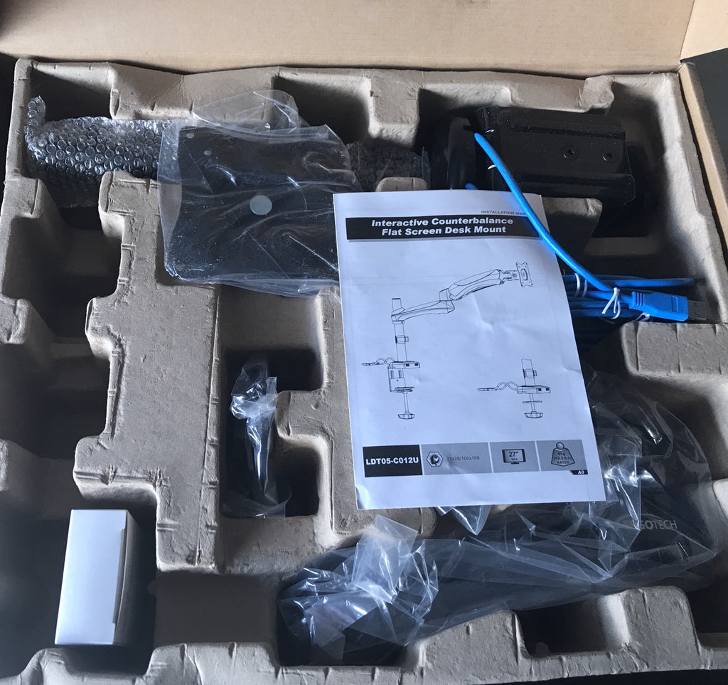 Brateck LDT05-C012U Ergotech Monitor Desk Mount With USB Port BRAND NEW