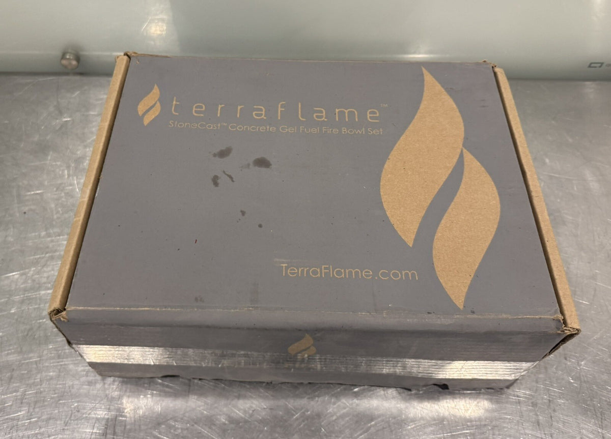 Terra Flame OD-TT-GEO-WHT-03 Tabletop Fire Bowl White NEW IN BOX! FREE SHIPPING!