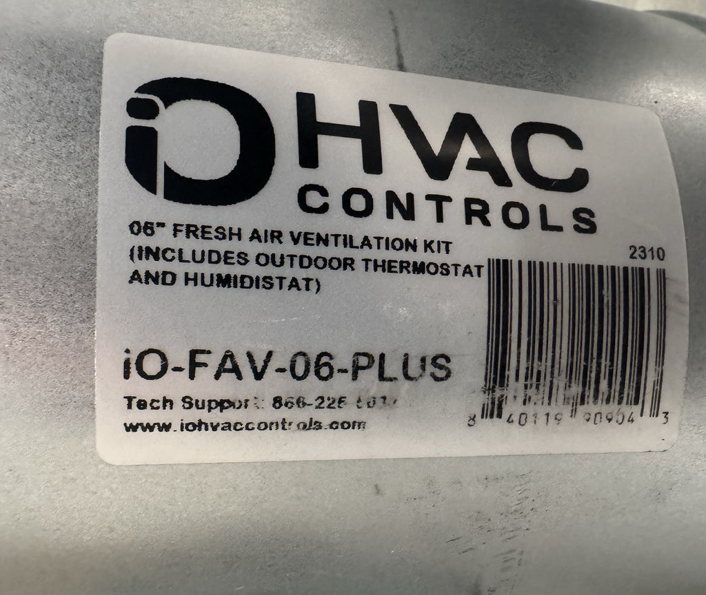 IOC FAV Plus Damper IO-FAV-06-PLUS Ventilation Control Kit 6” NEW IN BOX!