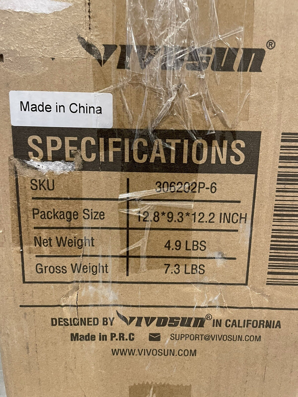 VivoSun 306202P-6 Inline Duct Fan 6” W/ Temperature Control NEW IN BOX!