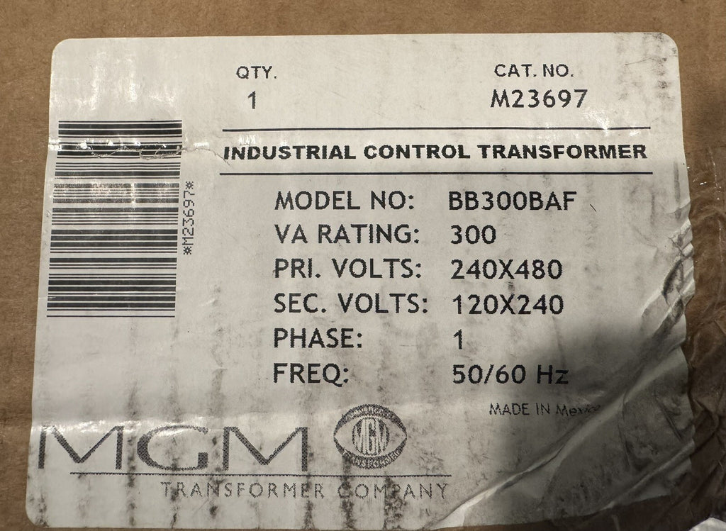 MGM M23697 Dry Transformer BB300BAF NEW IN BOX! FREE SHIPPING!