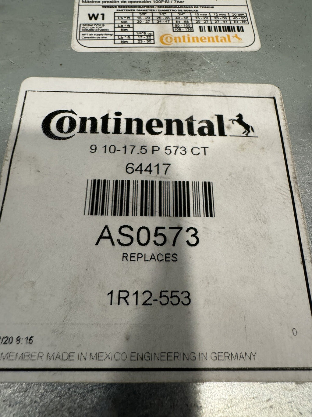 Continental 64417 Air Spring 1R12-553 NEW! FREE SHIPPING!