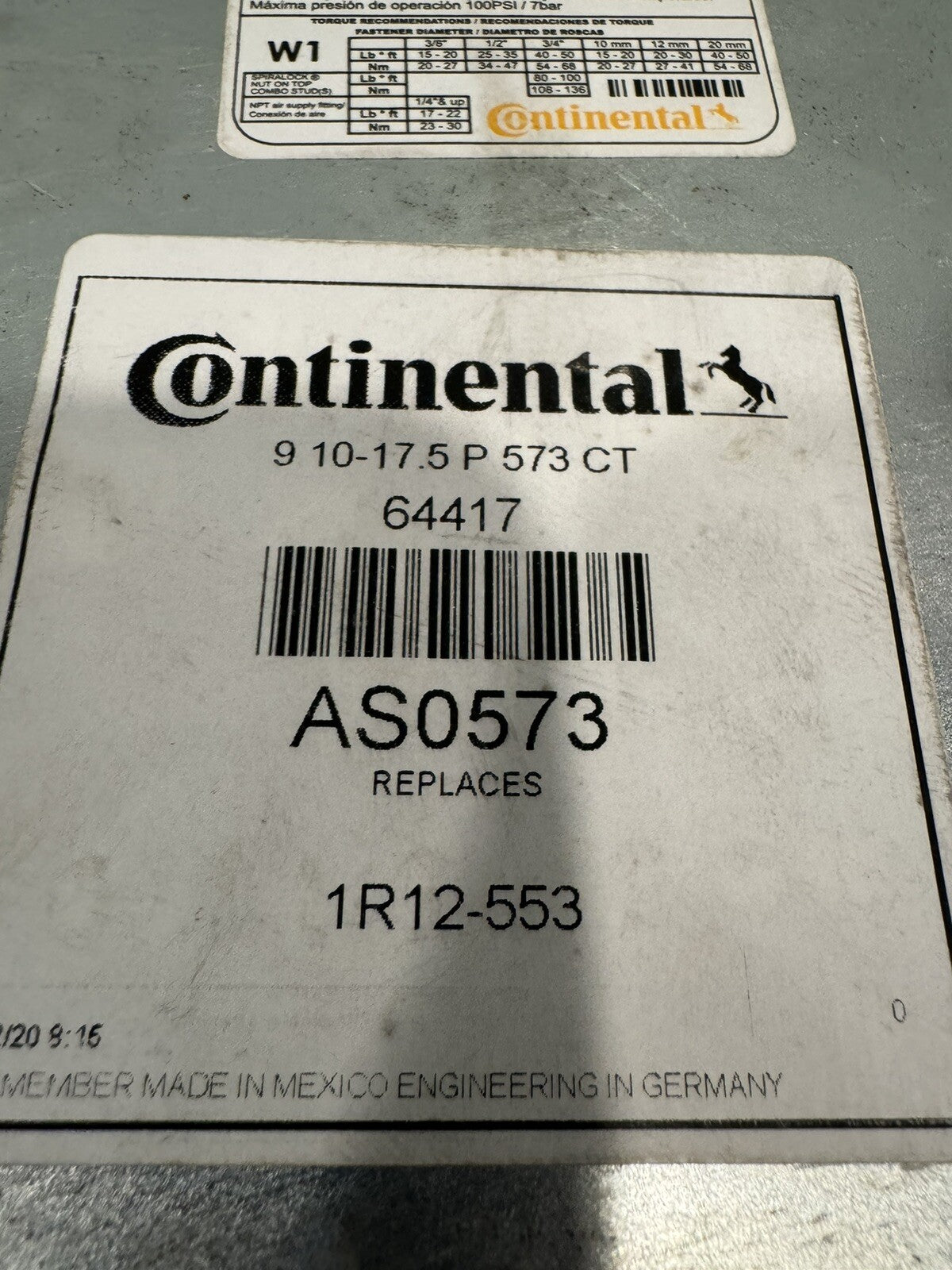 Continental 64417 Air Spring 1R12-553 NEW! FREE SHIPPING!