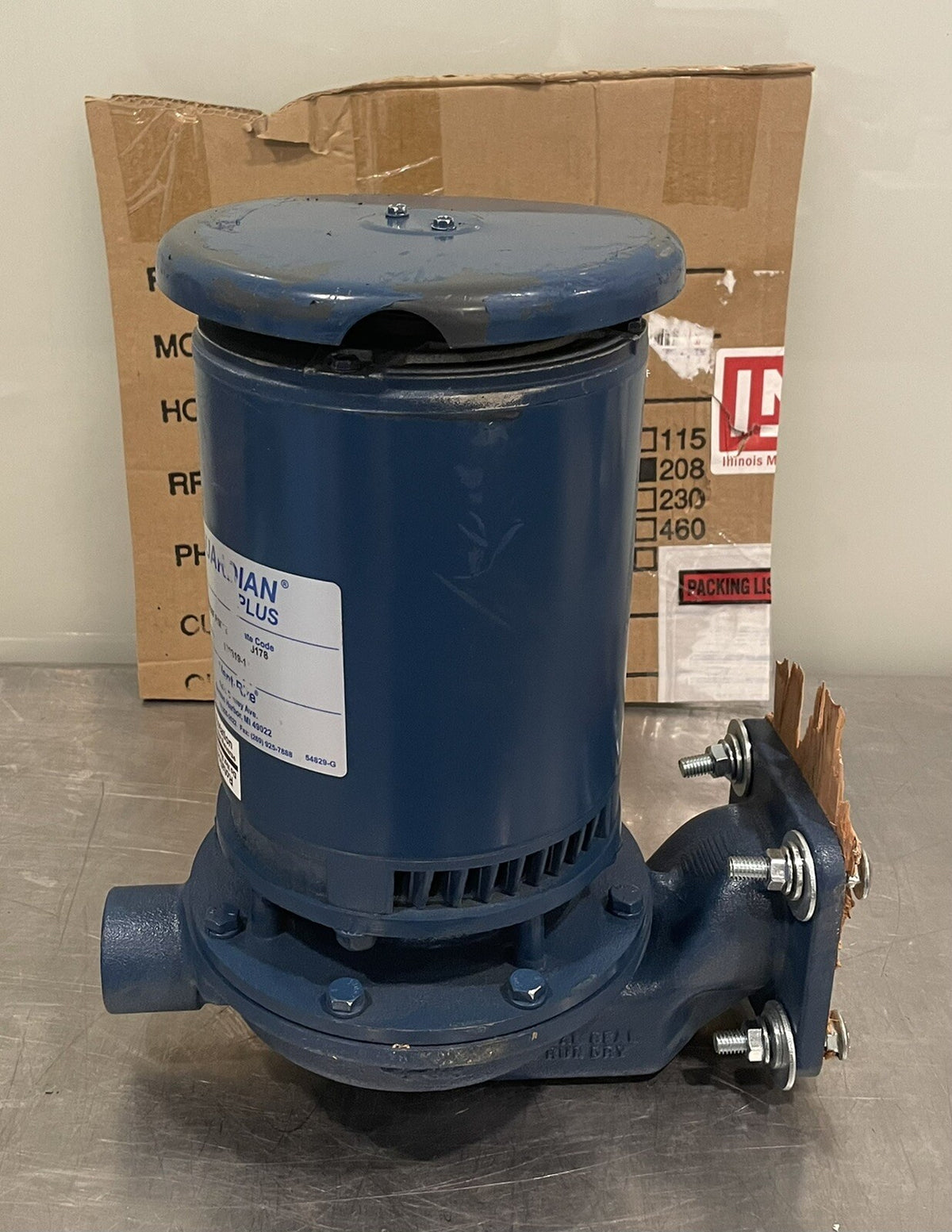 Vent Rite Guardian Plus CHV G00036F 1-1/2HP 3500RPM 3PH 208V Condensate Pump NEW