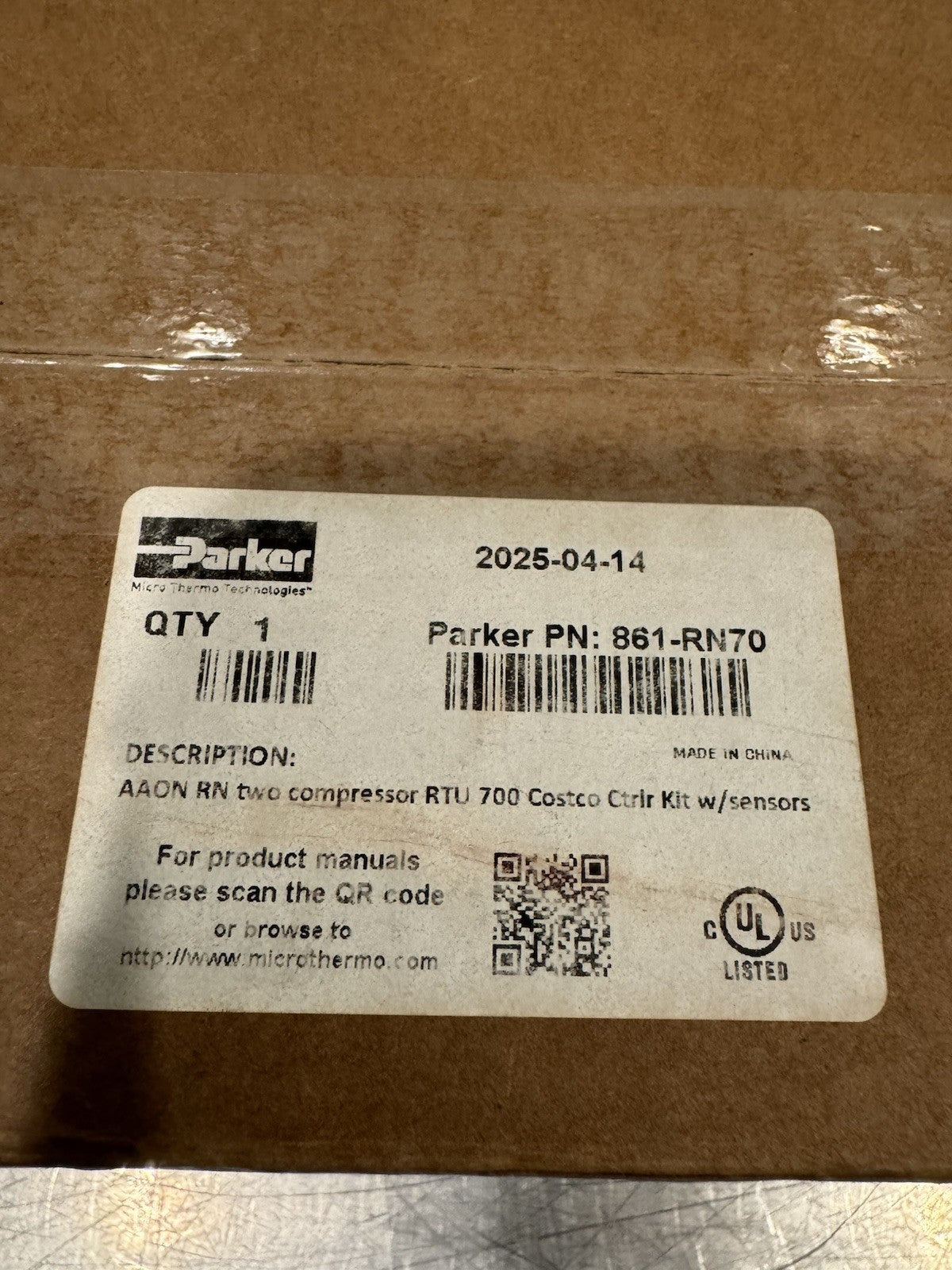 Parker 861-RN70 Compressor Control Kit RTU 700 W/ Sensors MT-722G MT-766A NEW!