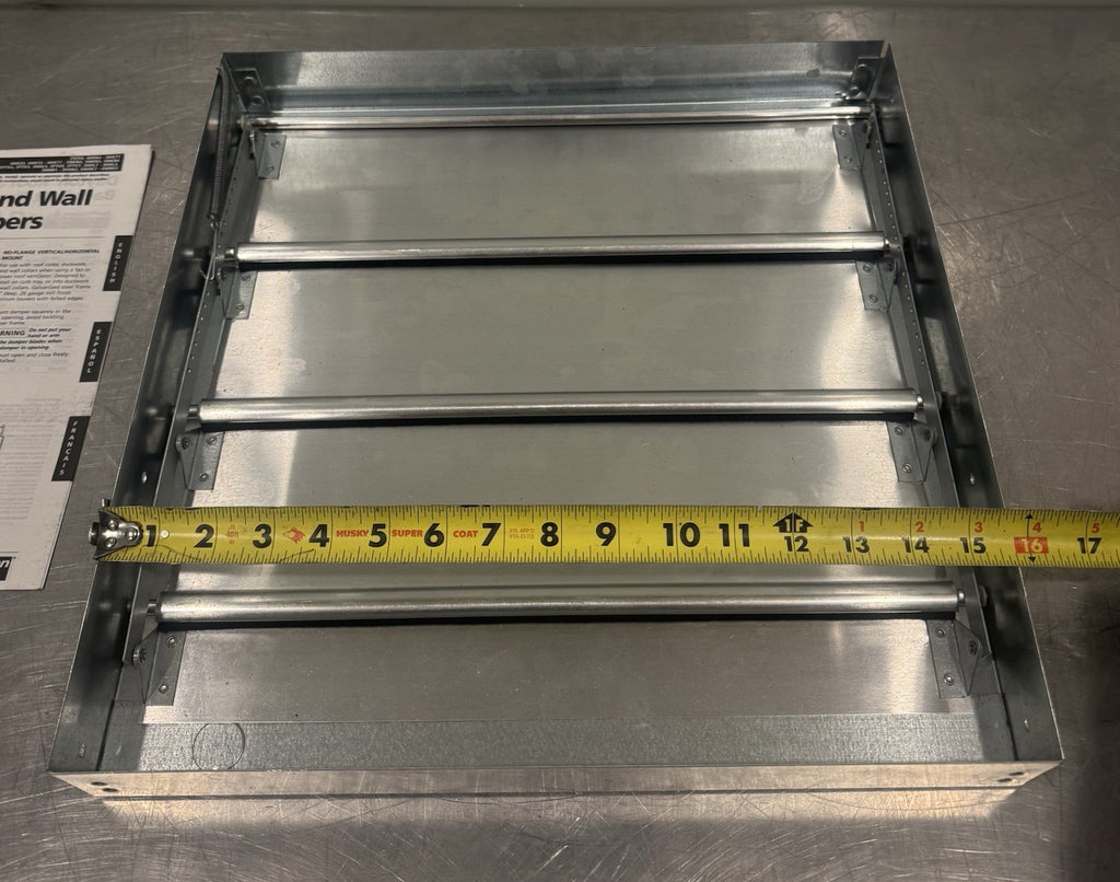 Dayton 3HHL5 Backdraft Damper 16” Horizontal/ Vertical Mount NEW IN BOX!