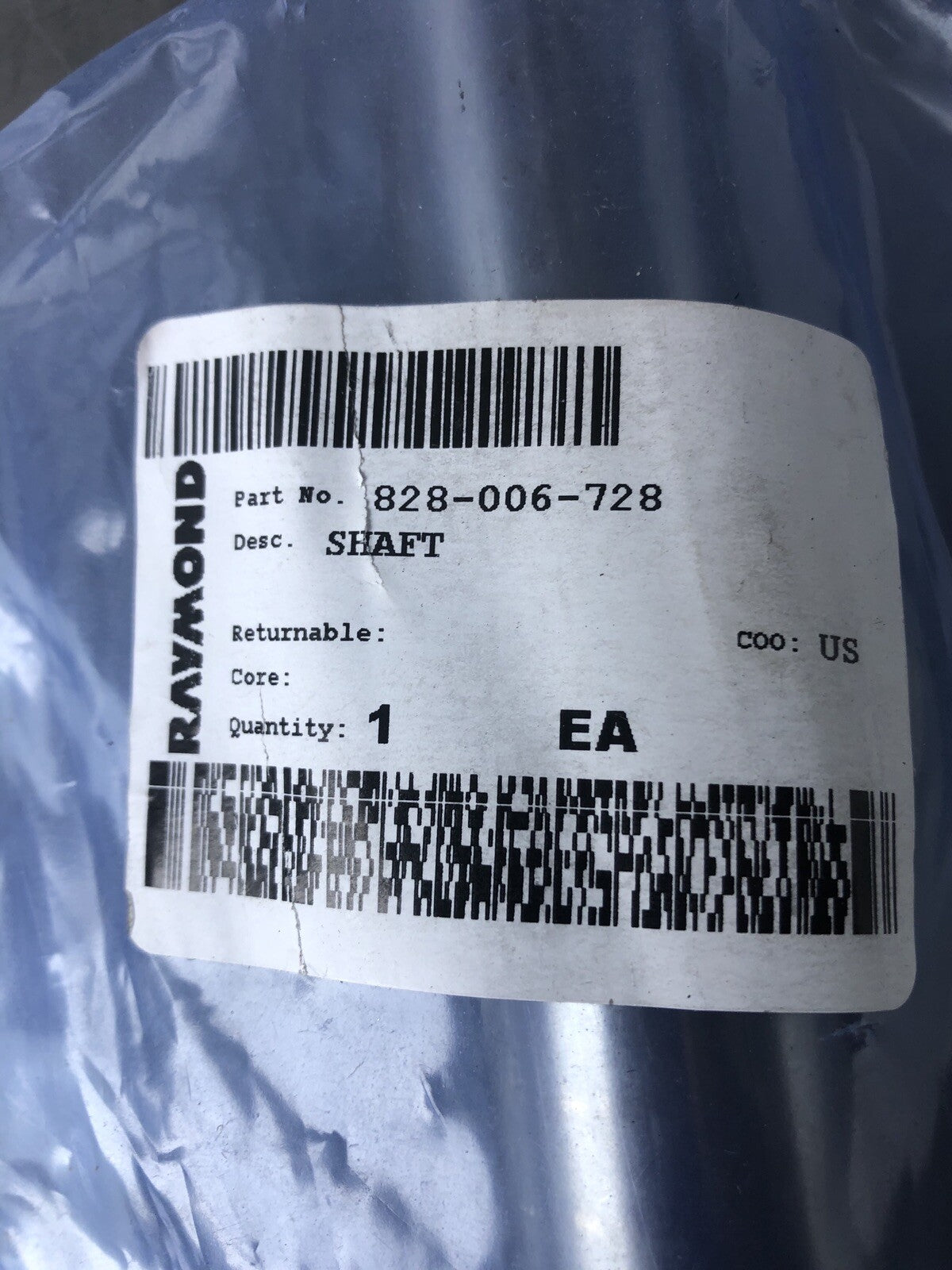 Raymond 828-006-728 Total Source Caster Axle Shaft NEW! FREE SHIPPING!!