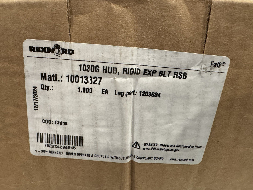Rexnord 10013827 1030G Hub Rigid EXP BLT RSB NEW ON BOX! FREE SHIPPING!