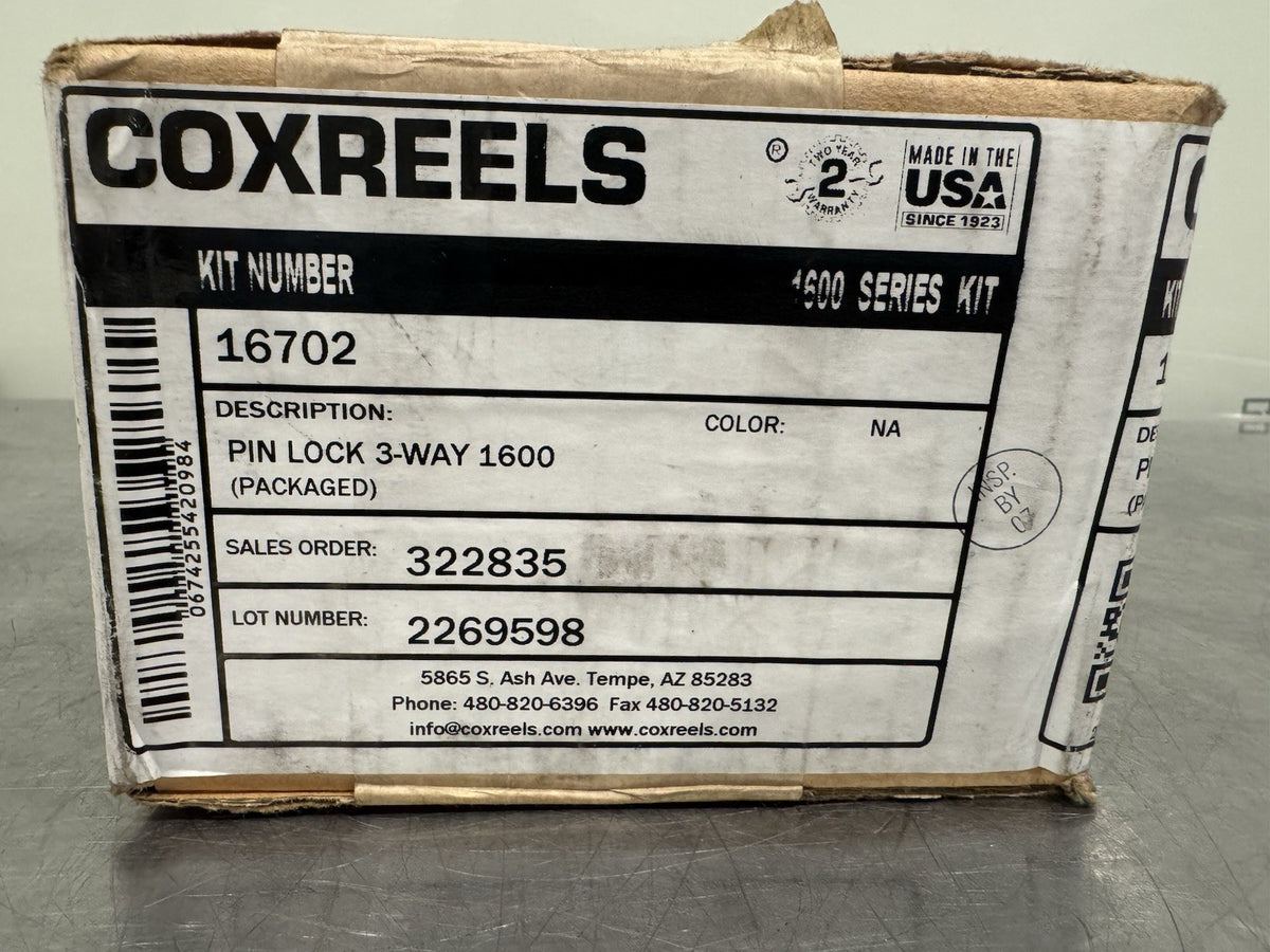 Coxreels 16702 Pin Lock 3-Way For 1600 Series NEW IN BOX! FREE SHIPPING!