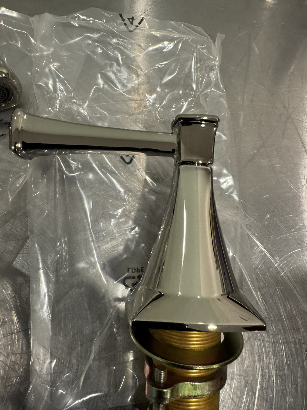 Luxart PO2418DE-PUPN Bathroom Faucet Polished Nickel Widespread Deck Mount NEW!