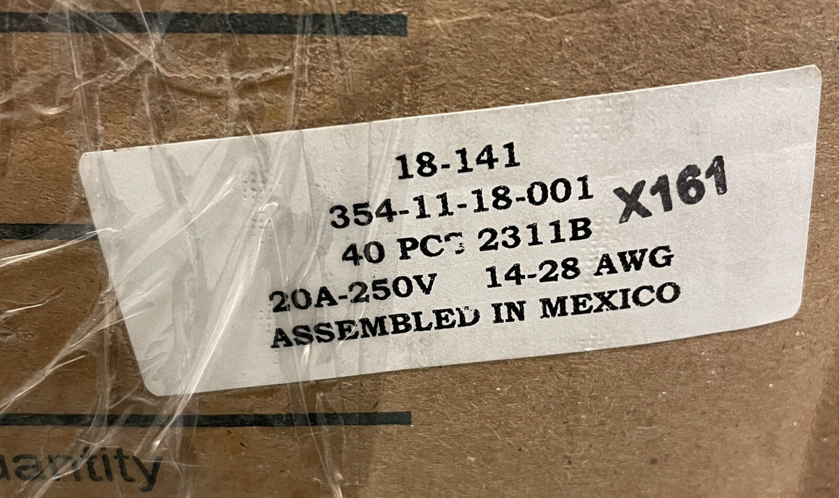 Cinch 18-141 Terminal Block 20A 250V 14-28AWG 2 Row 18 Position NEW!