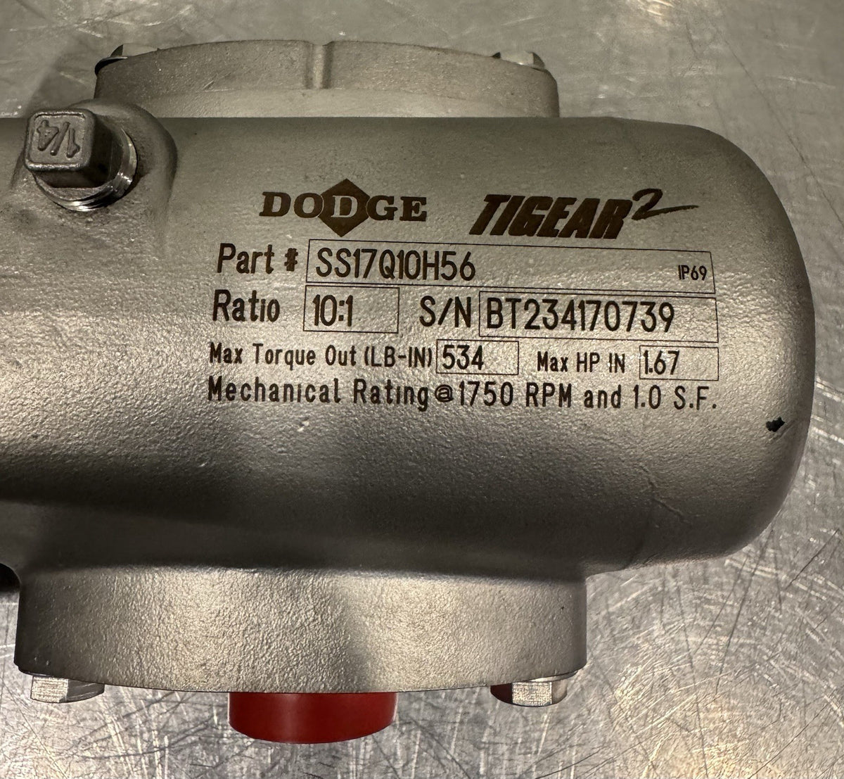 Dodge SS17Q10H56 Gear Reducer 10:1 Stainless Steel Food Safe NEW! SHIPS FREE!