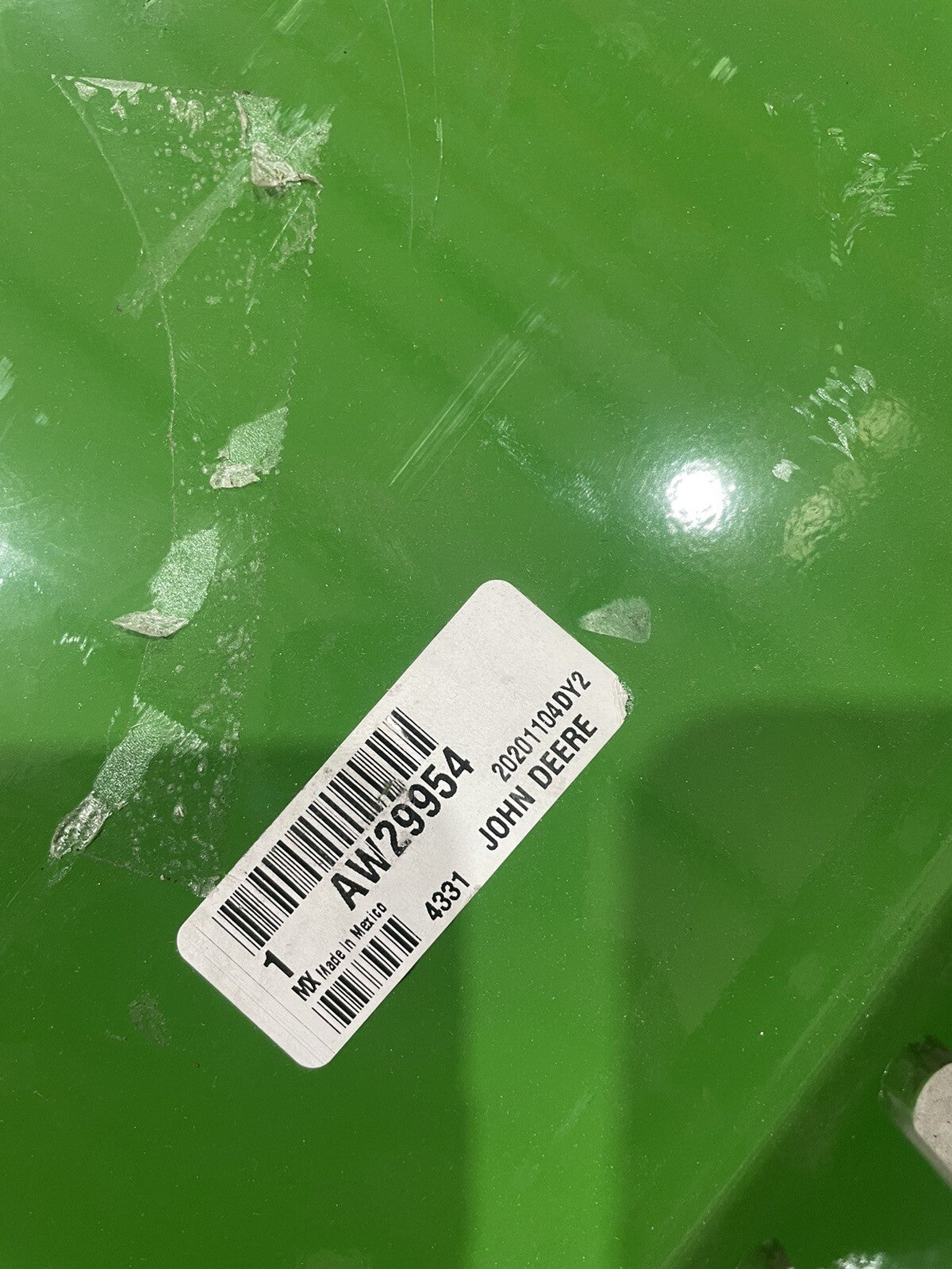 John Deere AW29954 Shield Front LH MX10 HX NEW! FREE SHIPPING