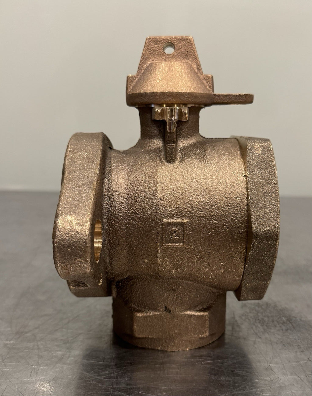 Mueller 2” Angle Stop Shutoff Brass Thread X Meter Flange NEW! FREE SHIPPING!