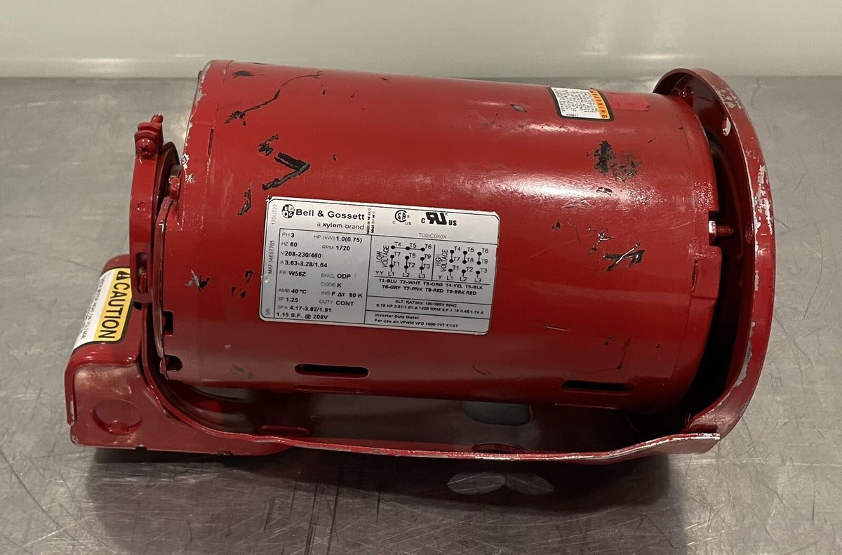 Bell & Gossett 14657765 Motor 1HP 3PH 208-230/460 1720 RPM W56Z NEW!