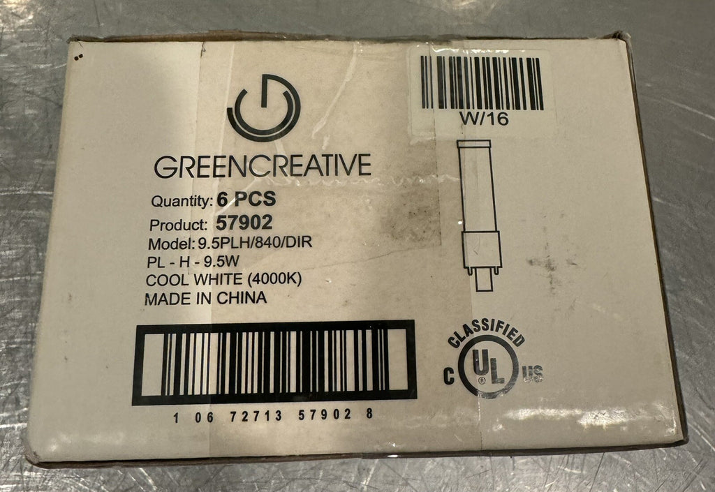 Green Creative 57902 LED Bulb 9.5W 4000K 6 PACK PL-H-9.5W NEW! FREE SHIPPING!