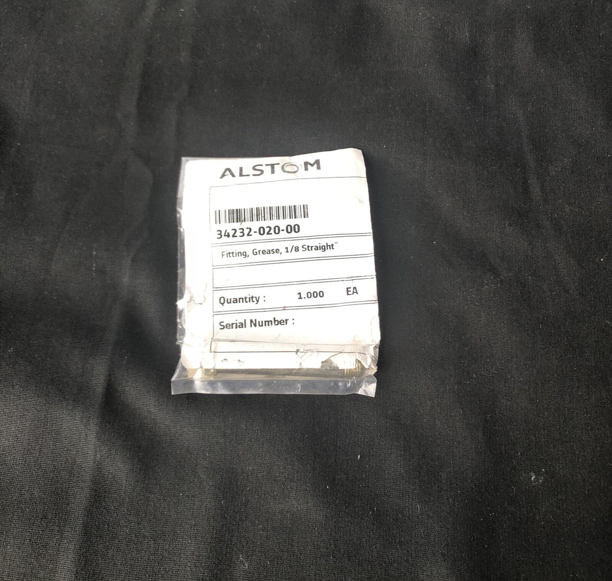 Alstom 34232-020-00 Grease Fitting Straight 1/8” NEW! FREE SHIPPING