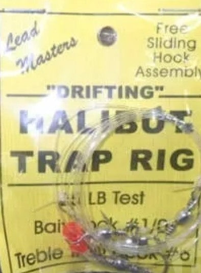 Lot Of 10 Hook Sets Lead Master Halibut Trap Rig 25lb #1/0 Model 22212 Flounder