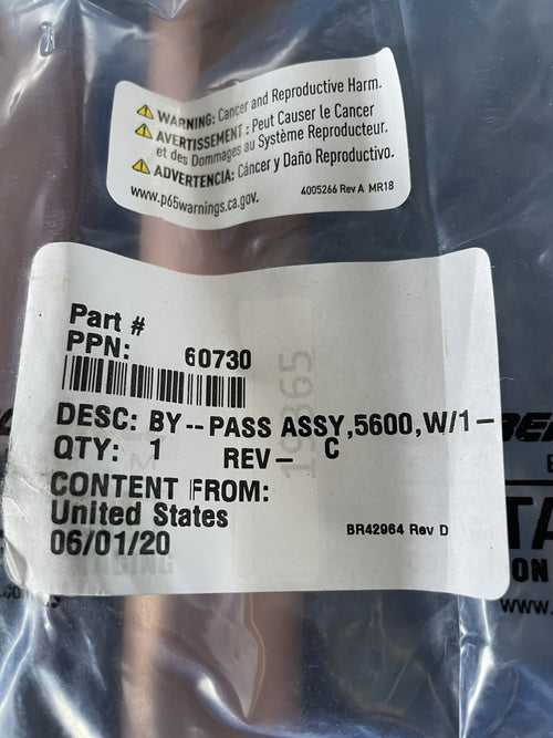 60730 Water Softener Bypass ASSY 5600 W/1 NEW! FREE SHIPPING!