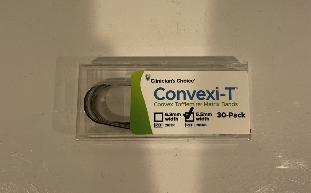 Clinicians Choice 206106 Convexi-T Convex Tofflemire Matrix Bands 5.5mm 30 PACK