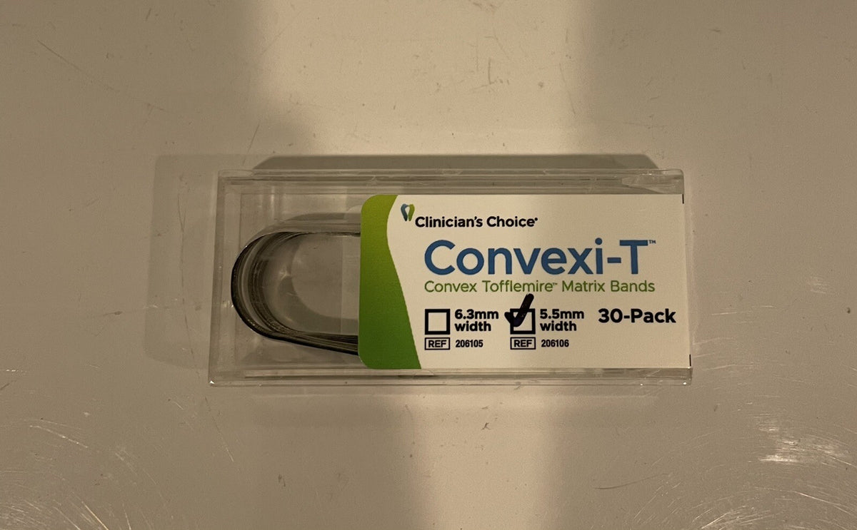 Clinicians Choice 206106 Convexi-T Convex Tofflemire Matrix Bands 5.5mm 30 PACK