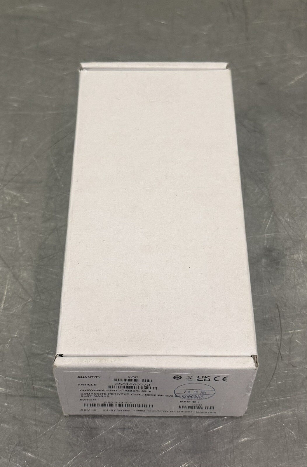 0501600778 DESfire EV3 8K Punch Smart Card Composite PETF/PVC 200 PACK NEW! 