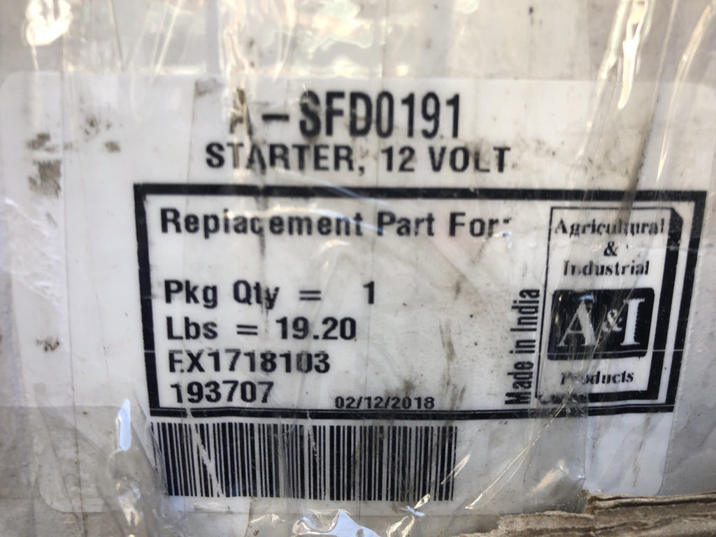 A&I A-SFD0191 Starter Motor Ford/ New Holland NEW IN BOX