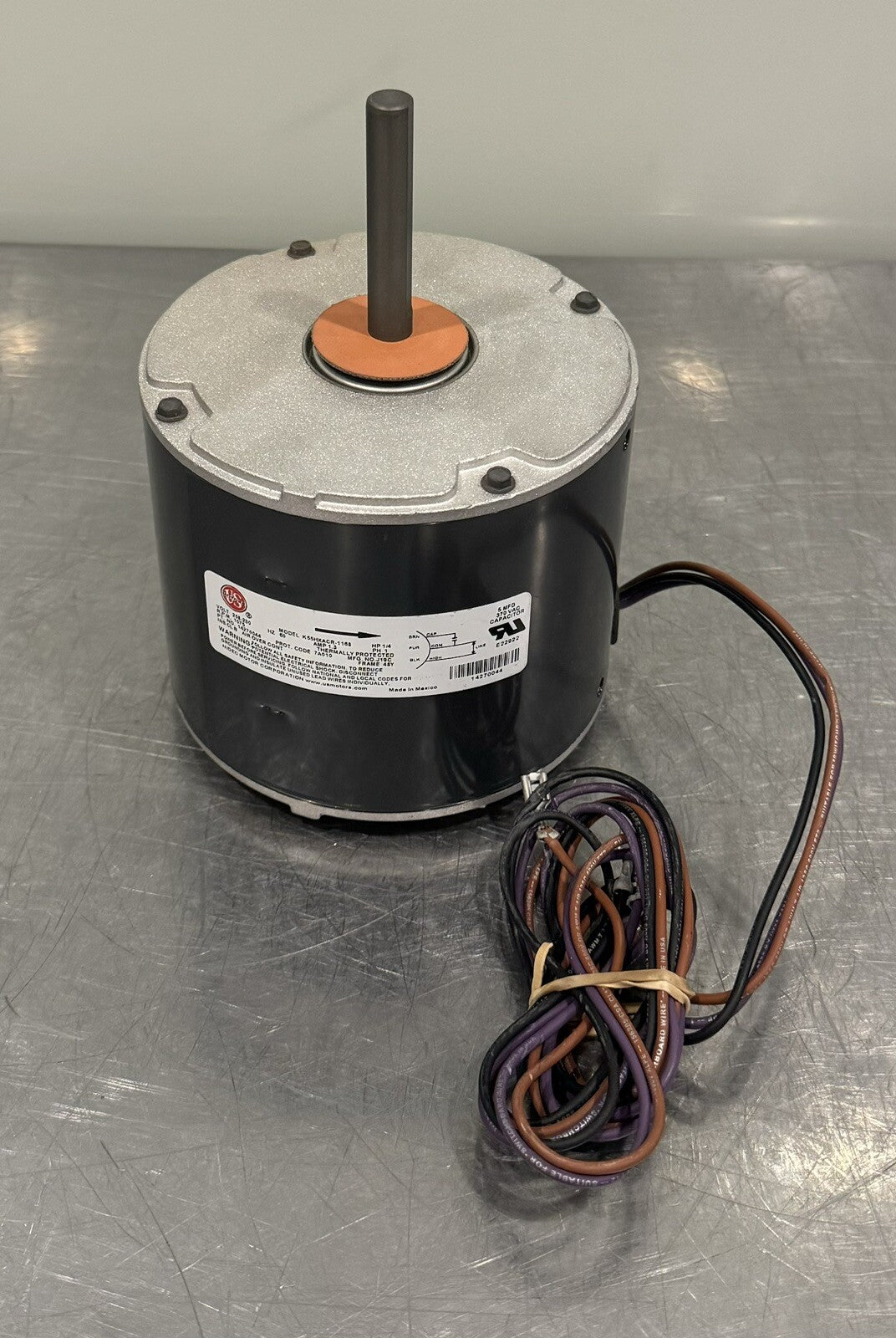 US Motor K55HXACR-1168 Condenser Fan Motor 1/4 HP 208-230V 1075 RPM NEW!