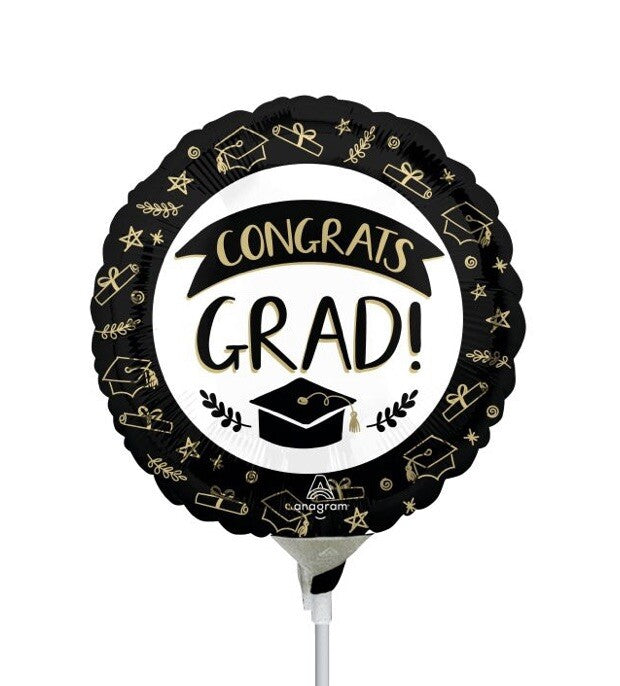 (1) Sketched Congrats Grad 9” Foil Balloon Anagram 45501 NEW! FREE SHIPPING!