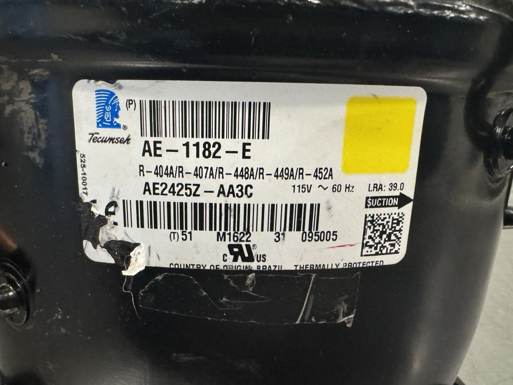 Tecumseh AE-1182-E Compressor Reciprocating AE2425Z-AA3C NEW! FREE SHIPPING!