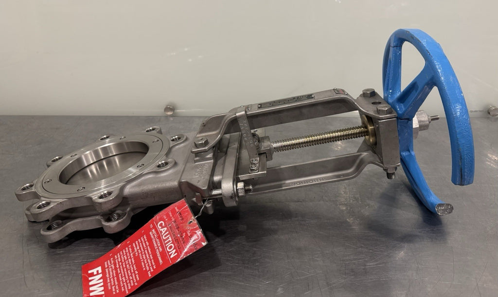 FNW 2020TU 6" Slide Gate Knife Valve CF8M Body 316 Gate RTFE Seat PTFE Packing